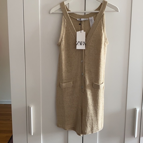 🔥Zara Rustic Knit Jumpsuit - Picture 7 of 10